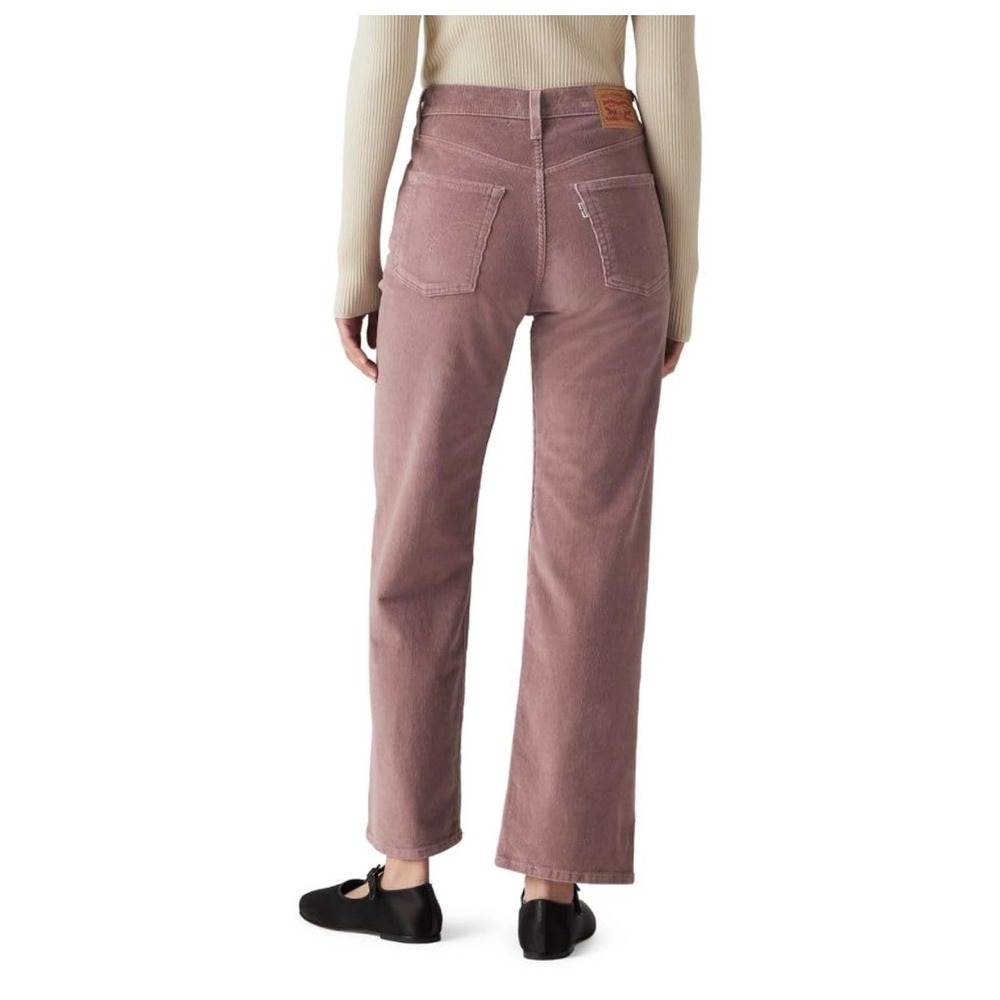 NWT Levi's Ribcage Straight Ankle Corduroy Jeans Rose Taupe 29x27 High Rise - Picture 2 of 10